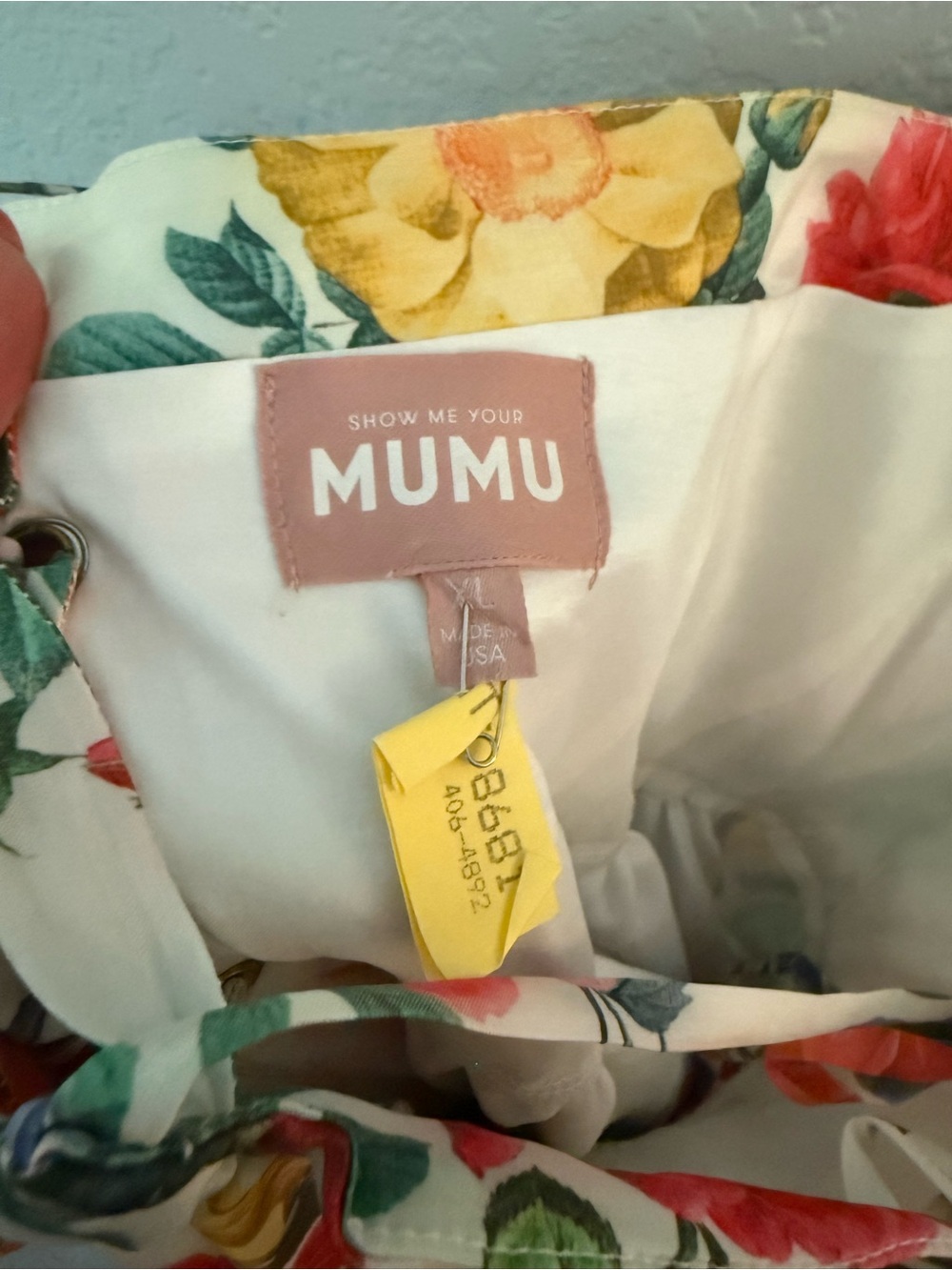 Show Me Your MuMu Juliet Maxi Dress Charm Peony White Taffeta - Picture 5 of 5